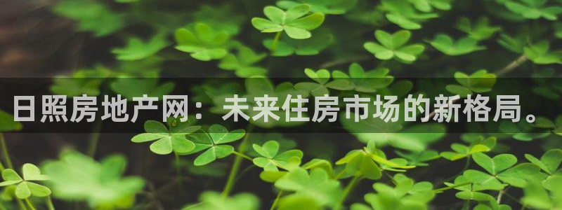 和记官网客服app：日照房地产网：未来住房市场的新格局。