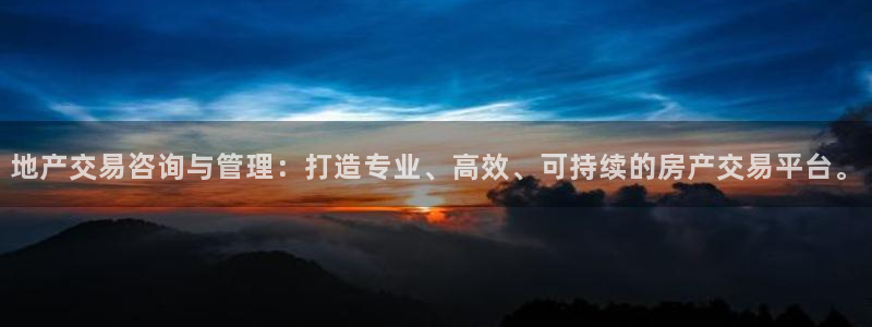 和记官网开户：地产交易咨询与管理：打造专业、高效、可持续的房
