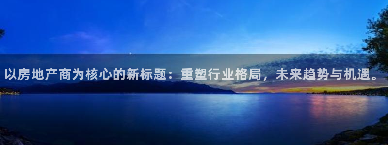 和记国际平台官网：以房地产商为核心的新标题：重塑行业格局，未