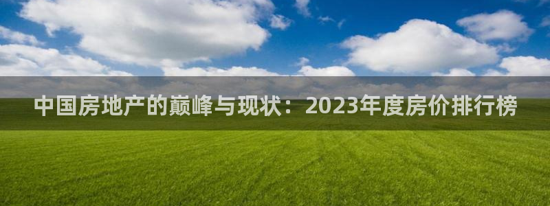 和记门店官网：中国房地产的巅峰与现状：2023年度房价排行榜