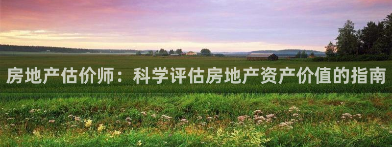 和记娱要多少钱h88285官网：房地产估价师：科学评估房地产