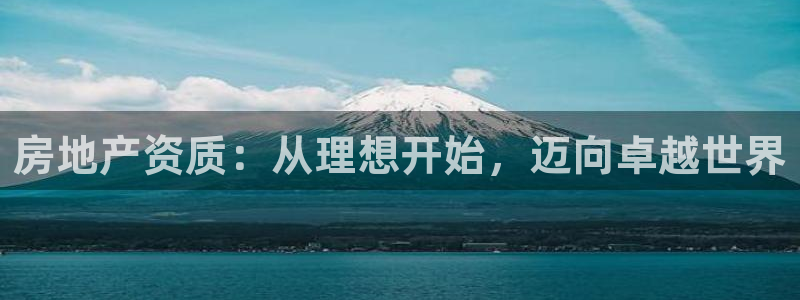 和记旗舰官网：房地产资质：从理想开始，迈向卓越世界