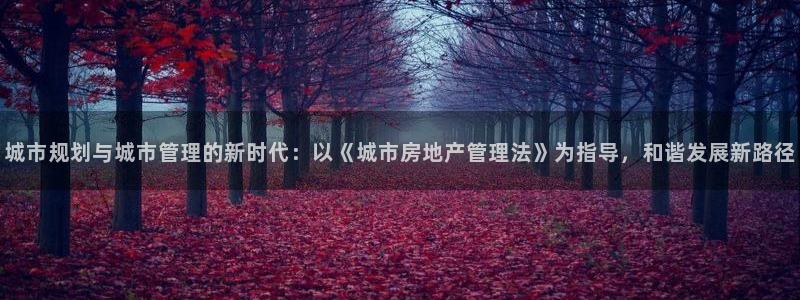 h88和记官网：城市规划与城市管理的新时代：以《城市房地产管