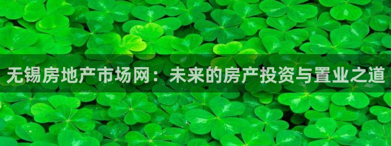 和记娱乐网官网：无锡房地产市场网：未来的房产投资与置业之道