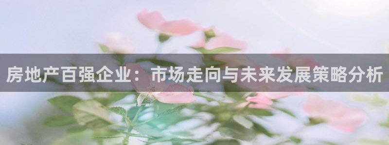 和记h1888怡情官网：房地产百强企业：市场走向与未来发展策