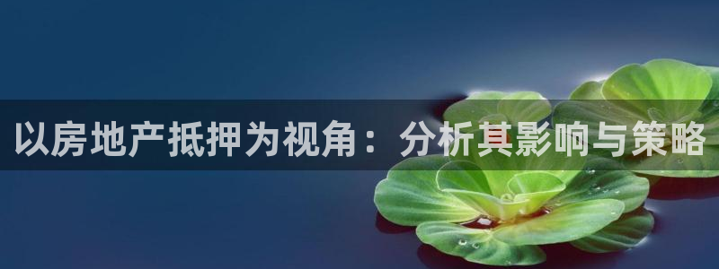 和记娱乐h88官网：以房地产抵押为视角：分析其影响与策略