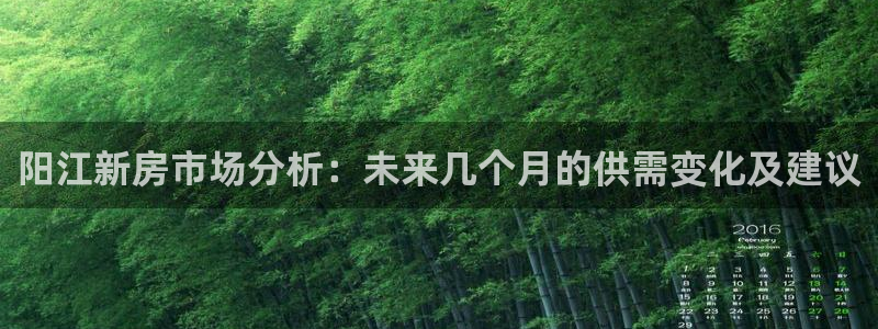 和记娱乐手机官网：阳江新房市场分析：未来几个月的供需变化及建