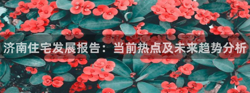 和记娱乐手机官网：济南住宅发展报告：当前热点及未来趋势分析